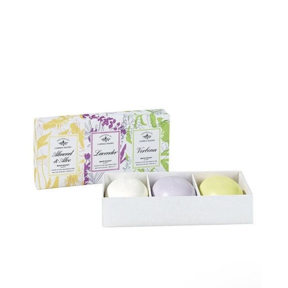 Caswell-Massey Signature Soap Set Amond, Lavender, Verbena - Picture 1 of 1